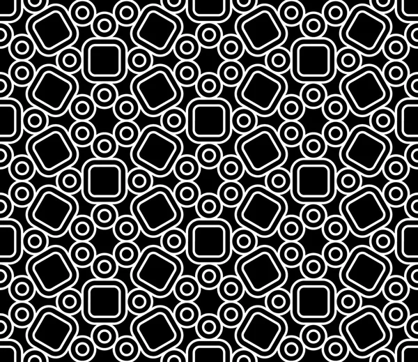 Padrão de geometria sagrada sem costura vetorial moderno bonito, preto e branco abstrato fundo geométrico, impressão de travesseiro, textura retro monocromática, design de moda hipster — Vetor de Stock