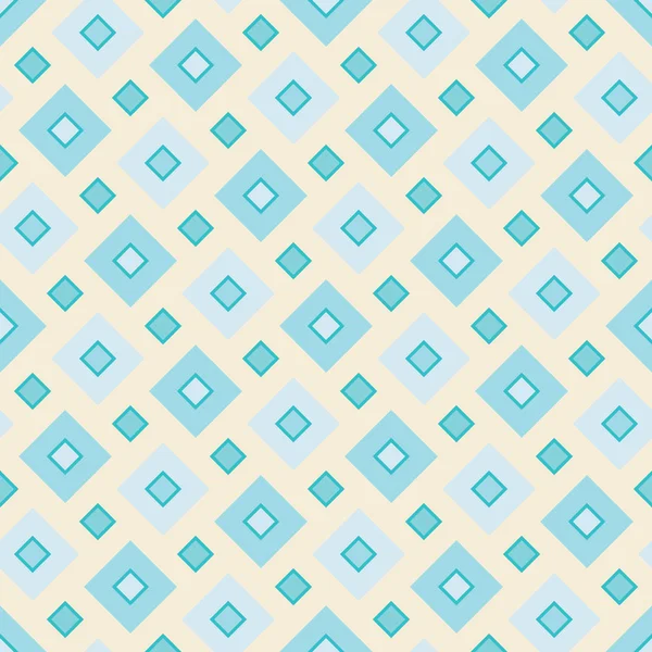 Motif carré géométrie colorée sans couture vectorielle moderne, fond géométrique abstrait de couleur, oreiller imprimé multicolore, texture rétro, design de mode hipster — Image vectorielle