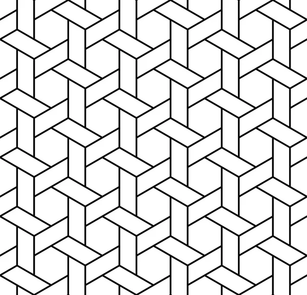 Padrão de geometria sem emenda moderna vetorial, fundo geométrico abstrato preto e branco, impressão de travesseiro, textura retro monocromática, design de moda hipster —  Vetores de Stock