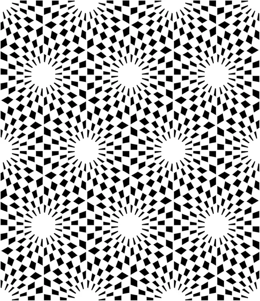 Vektor moderne nahtlose heilige Geometrie-Muster Sechseck, schwarz-weiß abstrakten geometrischen Hintergrund, Kissendruck, monochrome Retro-Textur, Hipster-Mode-Design — Stockvektor