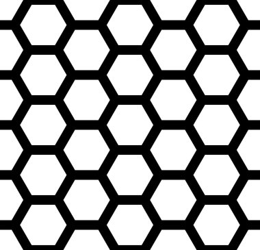 Vektör modern sorunsuz kutsal geometri desen Petek, siyah ve beyaz soyut geometrik arka plan, yastık yazıcı, tek renkli retro doku, hippi moda tasarımı