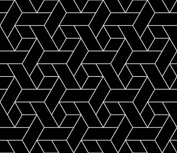Διάνυσμα σύγχρονη άνευ ραφής γεωμετρία μοτίβο trippy, μαύρο και άσπρο αφηρημένη γεωμετρικό υπόβαθρο, μαξιλάρι εκτύπωσης, μονόχρωμη ρετρό υφή, hipster σχέδιο μόδας — Διανυσματικό Αρχείο