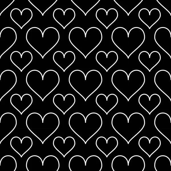 Vektor moderne nahtlose Geometrie Muster valentine, schwarz-weiß abstrakten geometrischen Hintergrund, Kissendruck, monochrome Retro-Textur, Hipster-Mode-Design — Stockvektor