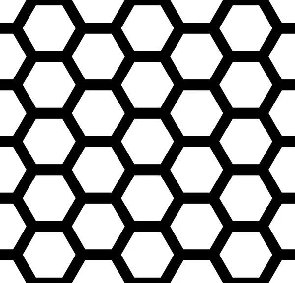 Vector moderne naadloze heilige geometrie patroon honingraat, zwart-witprinter abstracte geometrische achtergrond, kussen print, monochroom retro textuur, hipster modevormgeving — Stockvector