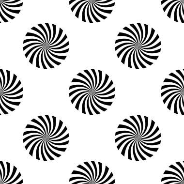 Vektör modern sorunsuz geometri desen polka, siyah ve beyaz soyut geometrik arka plan, yastık yazıcı, tek renkli retro doku, hippi moda tasarımı