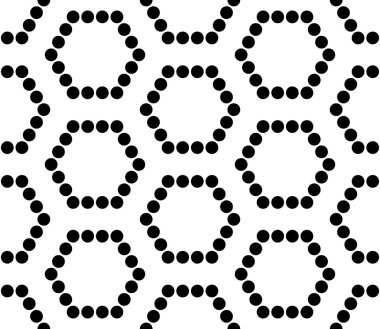 Vektör modern sorunsuz geometri desen altıgen, siyah ve beyaz soyut geometrik arka plan, yastık yazıcı, tek renkli retro doku, hippi moda tasarımı