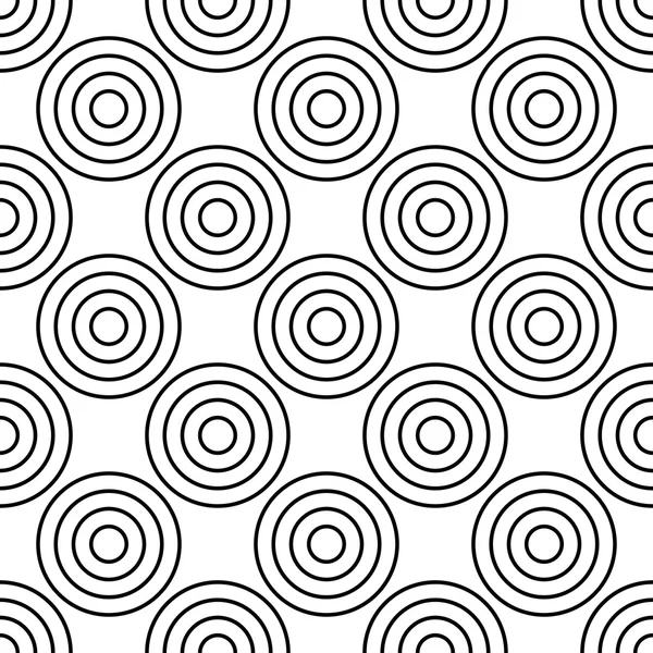 Motif géométrique vectoriel moderne sans couture polka, fond géométrique abstrait noir et blanc, imprimé oreiller, texture rétro monochrome, design de mode hipster — Image vectorielle