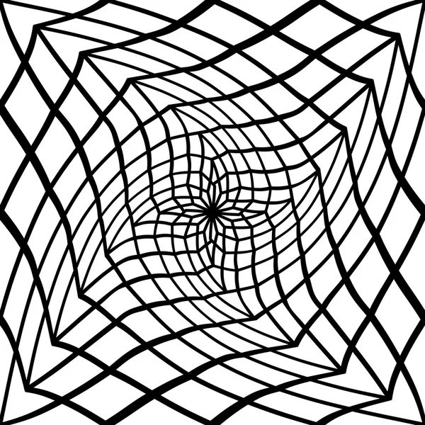 Vector moderno patrón de geometría inconsútil cuadrados 3d, fondo geométrico abstracto en blanco y negro, impresión de almohada, textura retro monocromática, diseño de moda hipster — Vector de stock