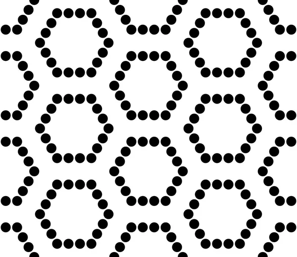Vector moderno patrón de geometría inconsútil hexágono, fondo geométrico abstracto en blanco y negro, impresión de almohada, textura retro monocromática, diseño de moda hipster — Vector de stock