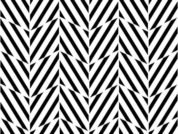 Vector modern seamless geometry pattern chevron, black and white abstract geometric background, pillow print, monochrome retro texture, hipster fashion design — Stockvector