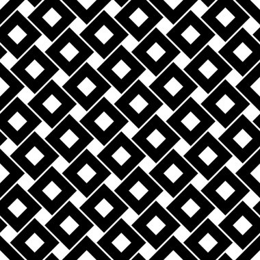 Vektör modern sorunsuz geometri desen kareler, siyah ve beyaz soyut geometrik arka plan, yastık yazıcı, tek renkli retro doku, hippi moda tasarımı