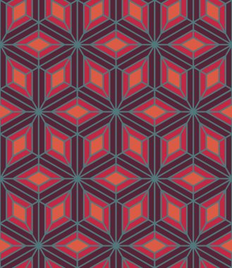 Vektör modern kesintisiz renkli geometri desen, renk soyut geometrik arka plan, çok renkli baskı, retro doku, hippi moda tasarım yastık