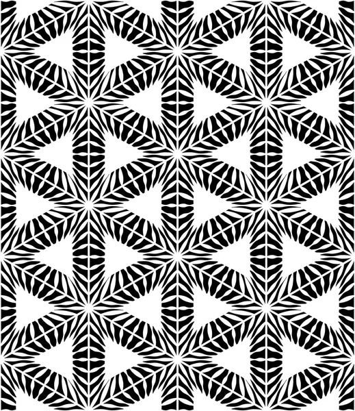 Векторный современный бесшовный сакральный геометрический узор шестиугольник, черно-белый абстрактный геометрический фон, печать подушек, монохромная ретро-текстура, дизайн хипстерской моды — стоковый вектор