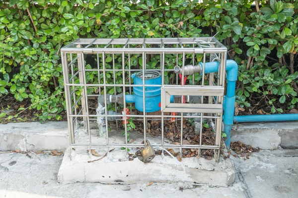 Cage meter water theft. — Stock Photo, Image