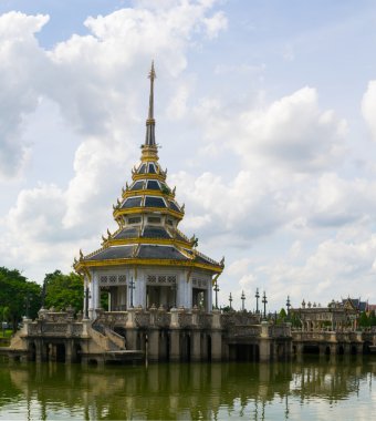 Buddhist temples and the water.