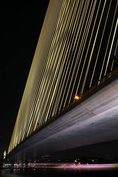 Rama 8 Bridge at night. — Stock Photo, Image