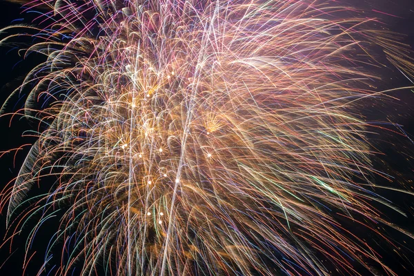 Fireworks with night sky. — Stock Photo, Image