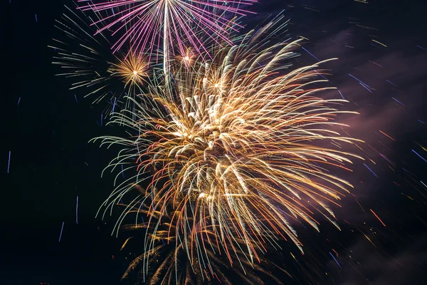 Fireworks with night sky. — Stock Photo, Image