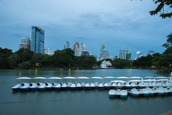 Lumphini Park near the skyscraper business district