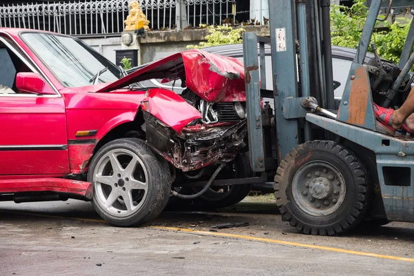 Crash hat viel Schaden angerichtet — Stockfoto