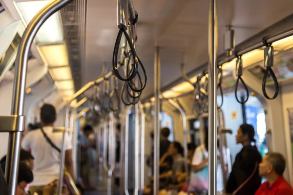 Loop grip on the bus to avoid danger. — Stock Photo, Image