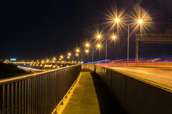 Strada superstrada di notte — Foto Stock