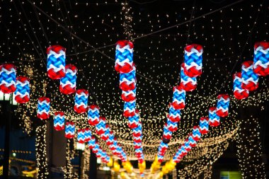 Geceleri ve bokeh lamba