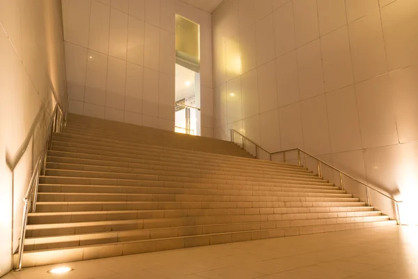 Way down the ladder in the tunnel — Stock Photo, Image