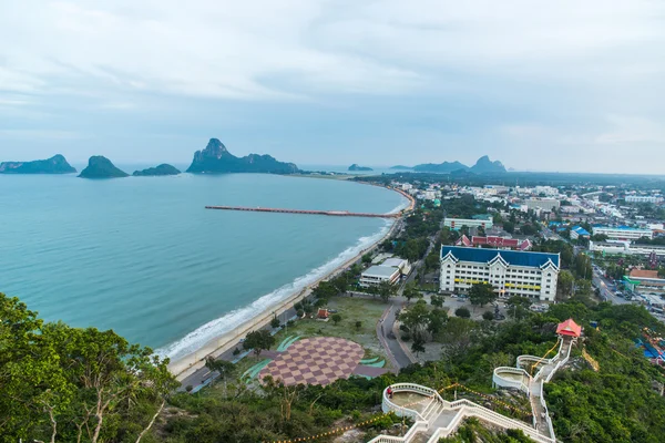 Vista de Downtown Prachuap Khiri Khan District da Tailândia — Fotografia de Stock