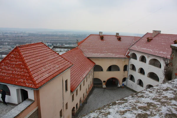 O castelo Palanok em Mukachevo, Ucrânia — Fotografia de Stock