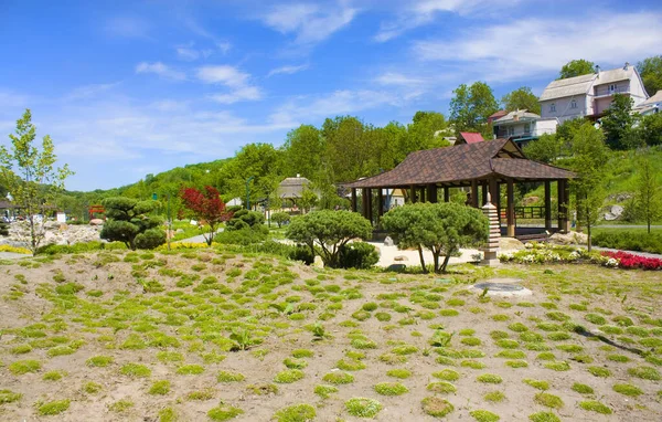 Jardin Japonais Dans Parc New Sofiyivka Uman Ukraine — Photo