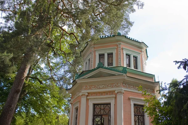 Pink Summer House Island Circe National Dendrological Park Sofiyivka Uman — Stock Photo, Image