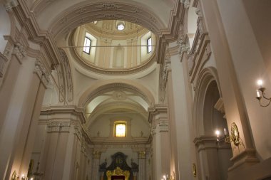 Berdychiv, Ukraine -  August 15, 2020:  Interior od Church of the Immaculate Conception in Monastery of the Bare Carmelites in Berdichev, Ukraine