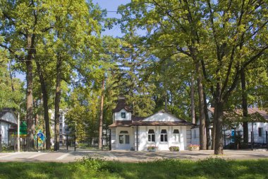 Pushcha-Vodytsya 'daki şehir manzarası, Kyiv bölgesi, Ukrayna