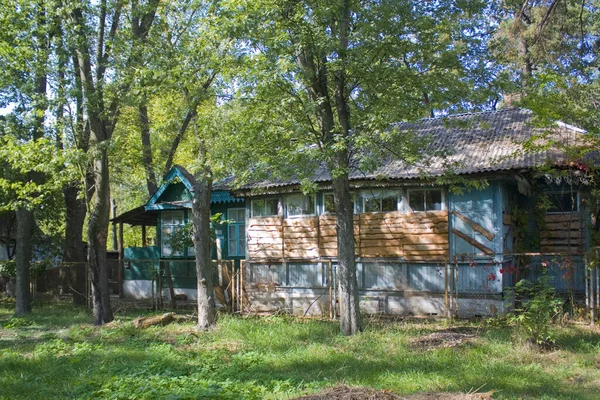 Casa Madeira Bonita Velha Pushcha Vodytsya Região Kiev Ucrânia — Fotografia de Stock