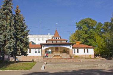 Korosten, Ukrayna - 20 Eylül 2020. Korosten, Ukrayna 'da Drevlyansky parkı