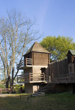  Ukrayna, Korosten 'deki Drevlyansky parkındaki modern kale