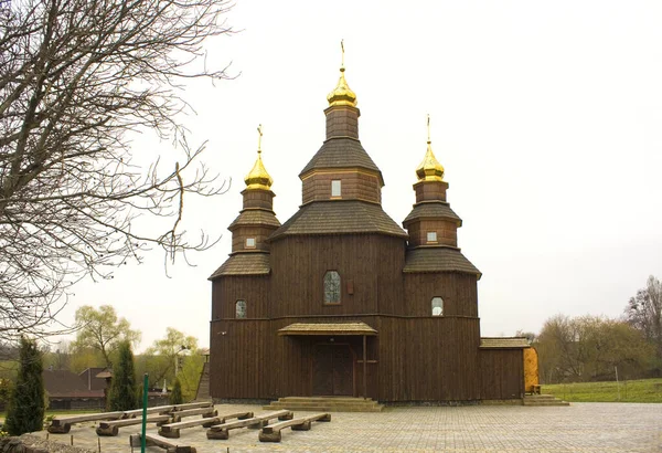 Église Bois Saint Pierre Juste Longue Souffrance Kholodny Yar Ukraine — Photo