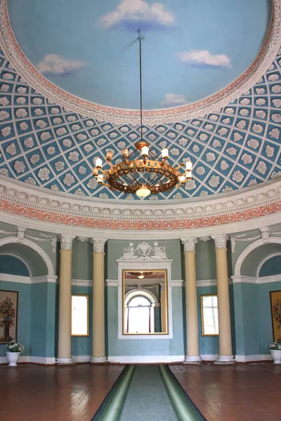 Samchiki Ucrânia Maio 2020 Interior Sala Azul Palácio Aldeia Samchiki — Fotografia de Stock