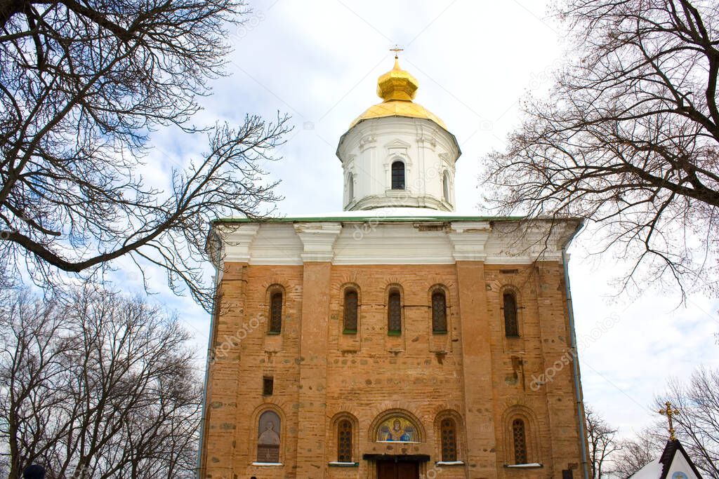 Mikhailovsky Cathedral of the Vydubitsky Monastery in Kyiv, Ukraine