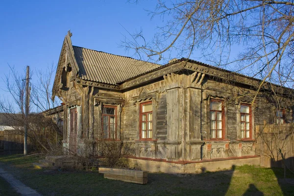 Casa Madeira Casa Doutor Projetada Por Gorodetsky Moshny Village Cherkasy — Fotografia de Stock