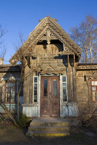 Casa Madeira Casa Doutor Projetada Por Gorodetsky Moshny Village Cherkasy — Fotografia de Stock