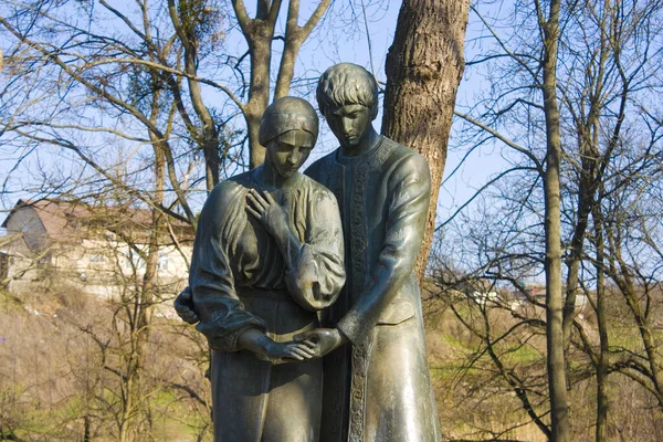 Památník Jana Natalky Parku Paláce Lopuchin Demidovů Ukrajinském Korsunu Ševčenkovském — Stock fotografie