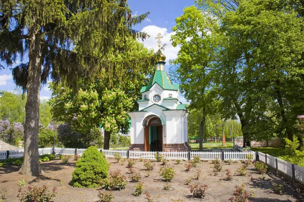 Каплиця Ризоположницькому Чоловічому Монастирі Перед Палацом Гоцького Томашівці Київській Області — стокове фото