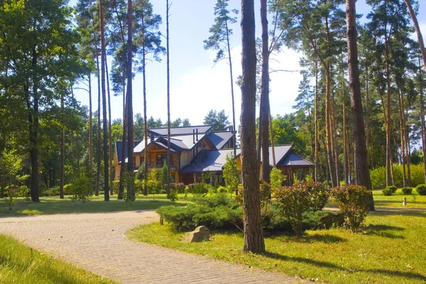 Haus Honka Der Jagdresidenz Von Präsident Viktor Janukowitsch Sukholuchye Ukraine — Stockfoto