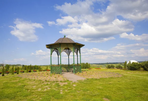 Landscape Oriental Pavilion Green Meadow Blue Sky Park — Stock Photo, Image