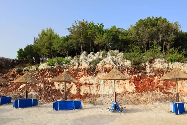 Перевернута Волосинка Пляжі Ксамілі Албанія — стокове фото