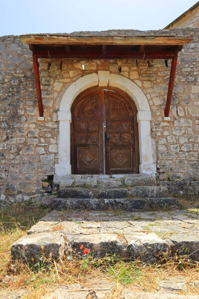 Entrance gate to Monastery of Saint George in Ksamil, Albania