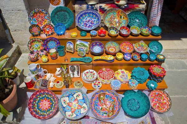 Lembranças Cerâmica Tradicional Para Venda Albânia — Fotografia de Stock
