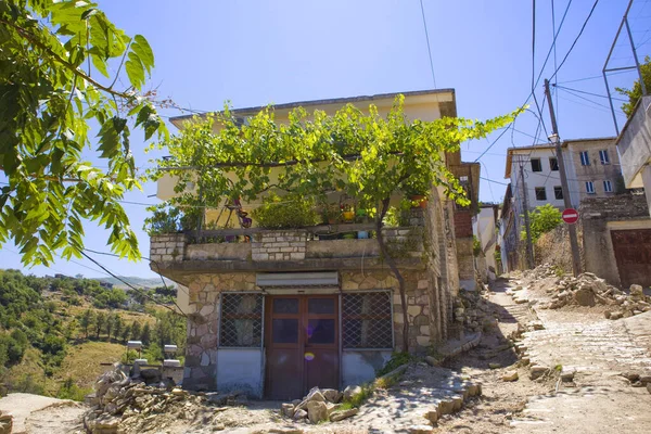 Историческое Здание Центре Города Гирокастра Албания — стоковое фото